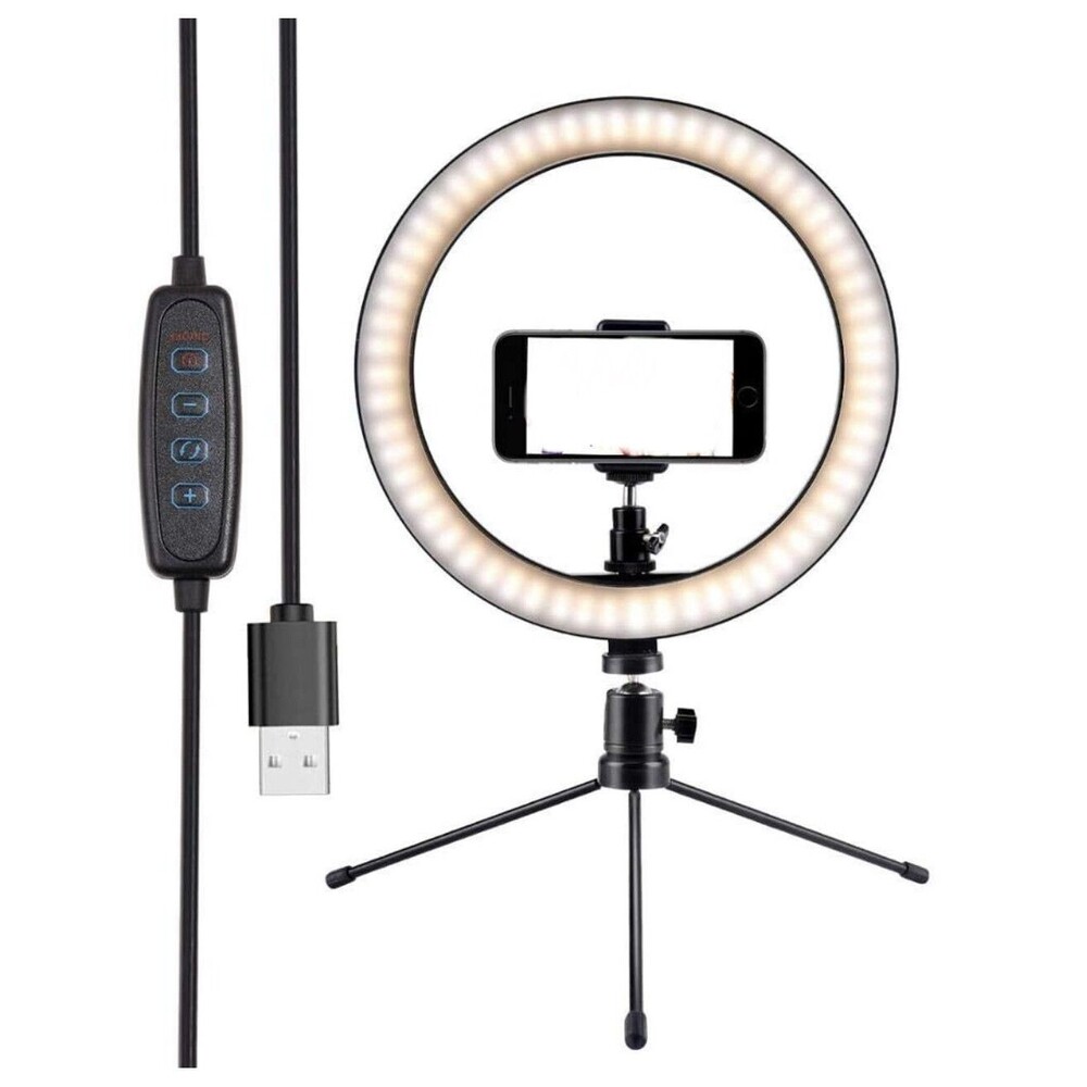 10" Ring Light w/Tripod Stand Phone Holder Remote Kit For Stream